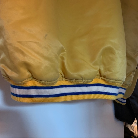 PHAT Farm Varsity Jacket. Warriors colors. Gold and Blue. size small - Picture 15 of 15